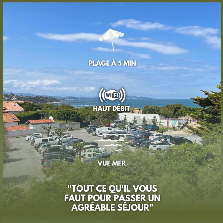 Maison basque - Vue Océan - 10 pers - Plage - Chambres d'hôtes Bidart