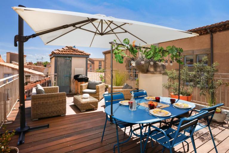 La Terrasse Tapaja Vue ConciergerieDameCarcas - B&B Carcassonne