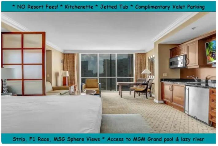 Signature MGM Suite with Strip and Sphere View - B&B Las Vegas