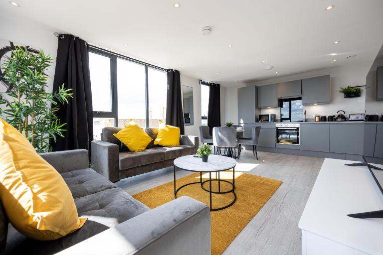 Contemporary 3 Bedrooms Apartment Manchester City - Chambres d'hôtes Manchester