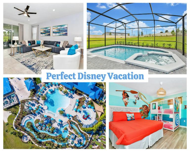 Perfect Private Home by Disney! No Back Neighbor & No Carpet! Heatable Pool&Spa! Games & Themed Rooms! - B&B Davenport
