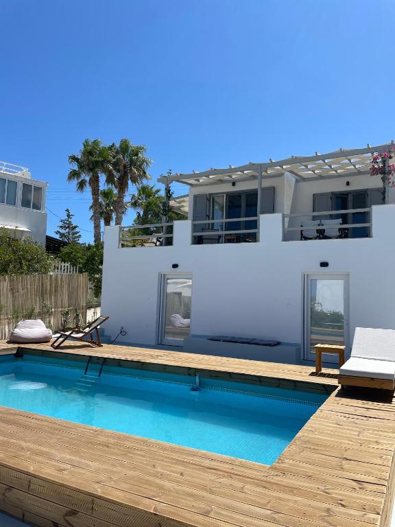 Minimal Blue Apartment with Sunset View in Paros - B&B Parikia