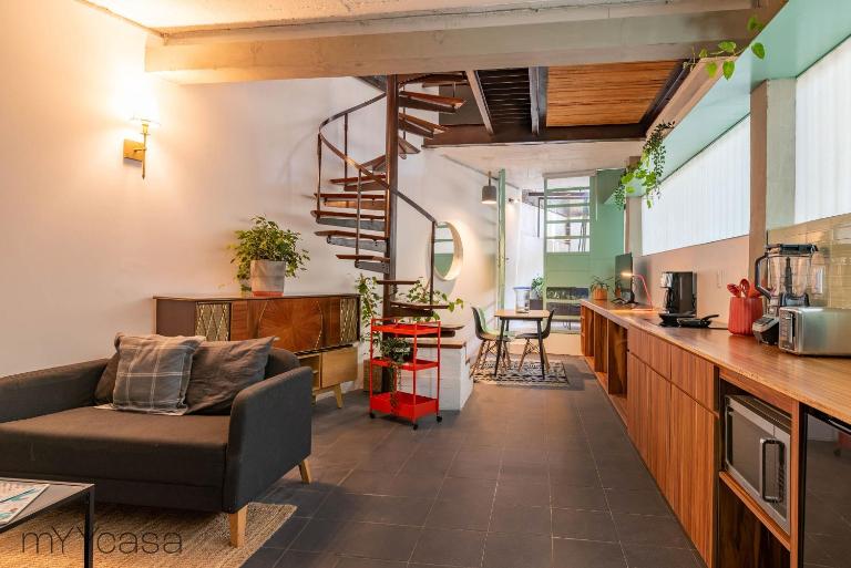 Comfortable Apt. w/ Terrace & Lovely Lighting 101 - Chambres d'hôtes Mexico