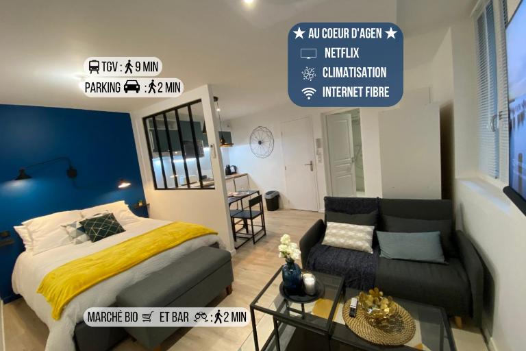 Le Standing - Au Coeur d'Agen - Self Checkin - Wifi - Netflix - Smart TV - Luqs fr - Ferienwohnung Agen