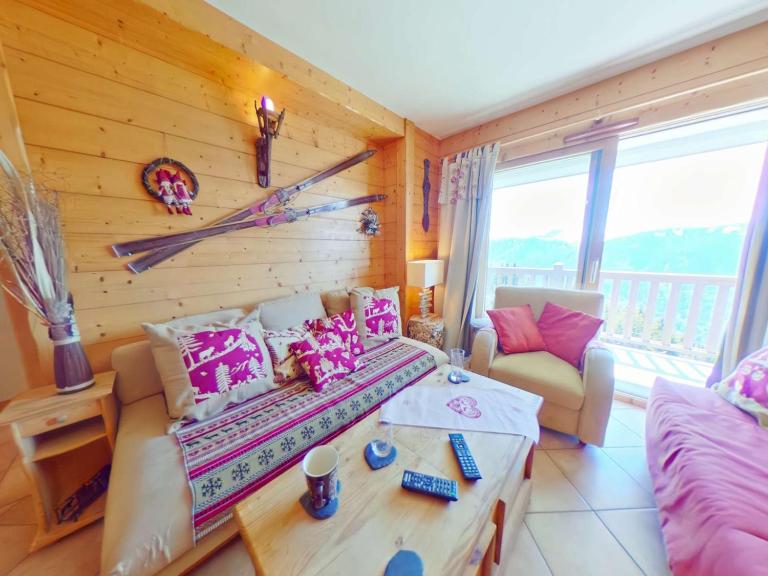Appartement 3 pièces 8 pers Les Saisies avec Balcon - FR-1-594-40 - Chambres d'hôtes Villard-sur-Doron