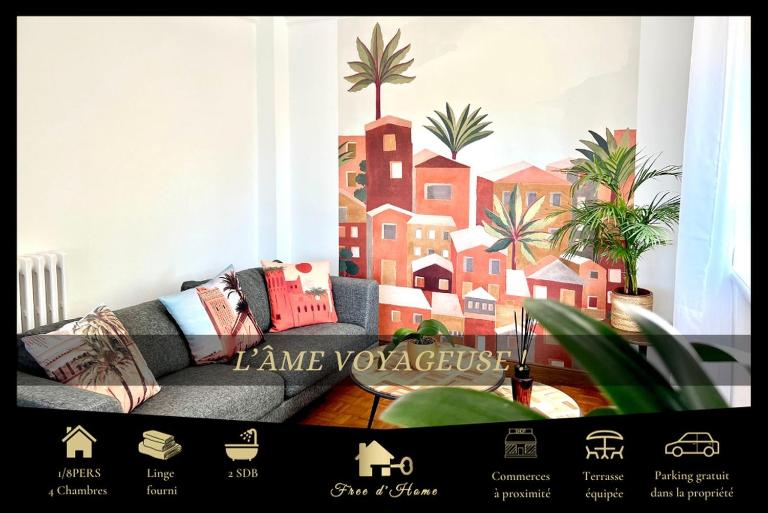 L ÂME VOYAGEUSE, Raffinée, 2-8 personnes, 15 min des plages - B&B Baye