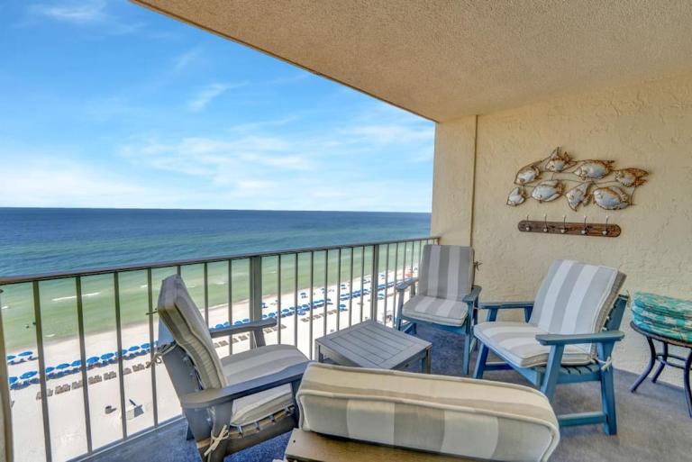 South-Facing Gulf-View Condo w/ Direct Beach Access Sleeps 10! - B&B Panama City Beach