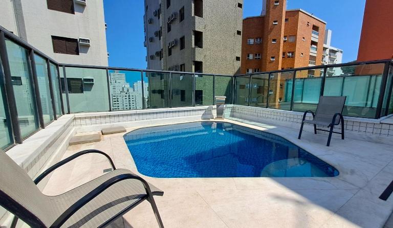 Cobertura Duplex com Piscina - Praia Pitangueiras - Beach Host - B&B Guarujá