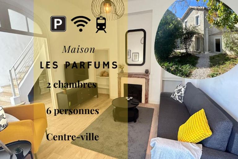 027-Maison, 2chambres, jardin, parking, central - B&B Montpellier