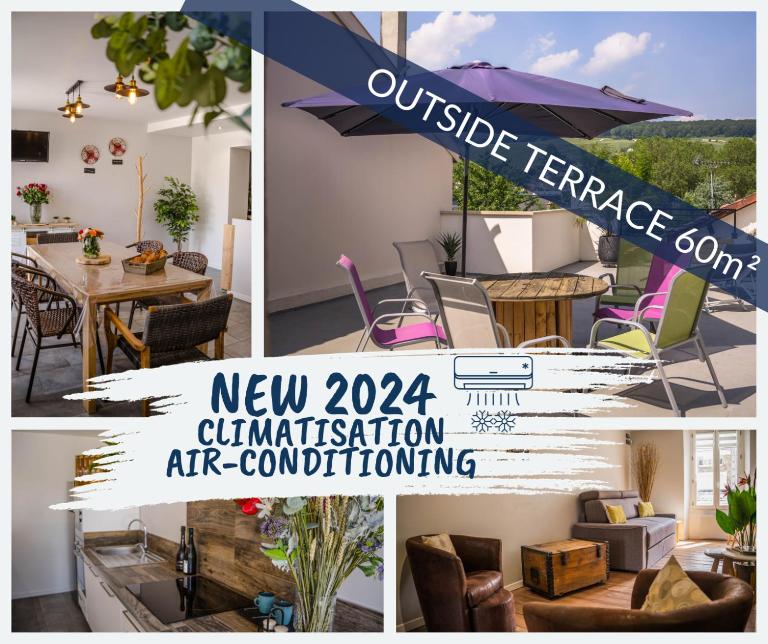 Terrasse 86 - Terrasse & Climatisation - 4-6 personnes - BnB Epernay - Ferienwohnung Épernay