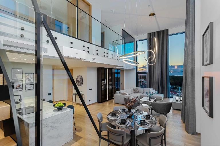 Elegant Seaview Penthouse 3BR Ensuite Luxury Retreat with Sauna and Free Parking - Ferienwohnung Tallinn