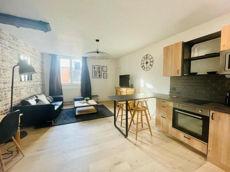Style Loft Chic : T2 avec Chambre Parentale -Top Séjour Arras - Chambres d'hôtes Arras