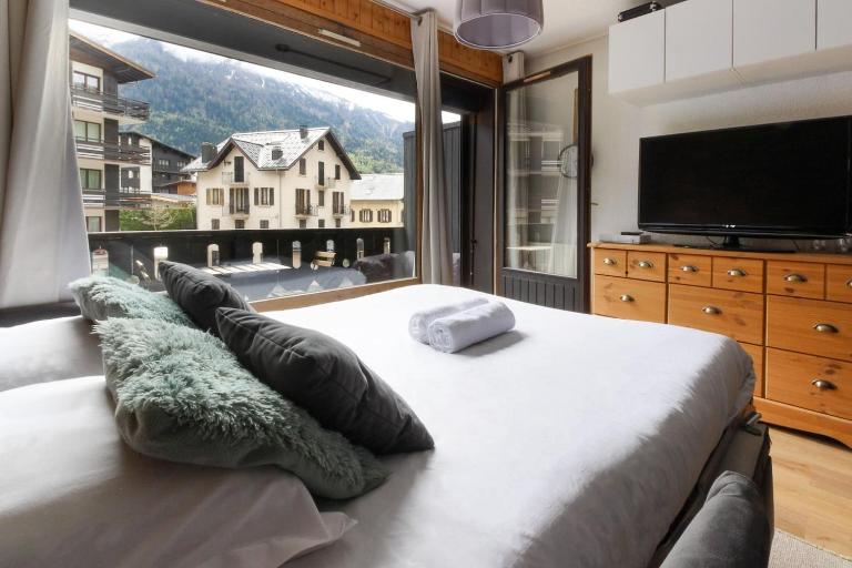 Les Dryades - Rénové - Balcon avec vue Mt Blanc - Bed and Breakfast Les Houches
