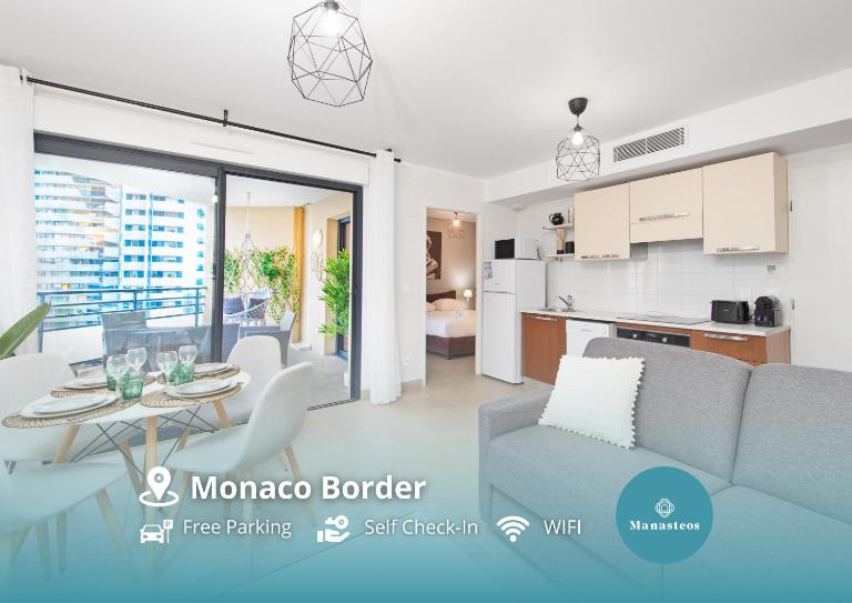Vue Monaco & Tour Odéon - Terrasse - Parking - BH - B&B Beausoleil