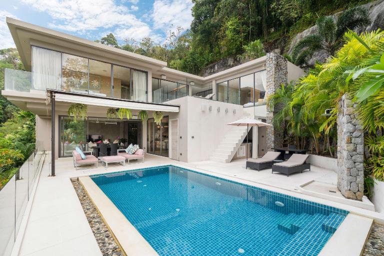 Serenity and Modern Art - Open Hill View 3BR Natural Park Villa 1 - B&B Kamala Beach