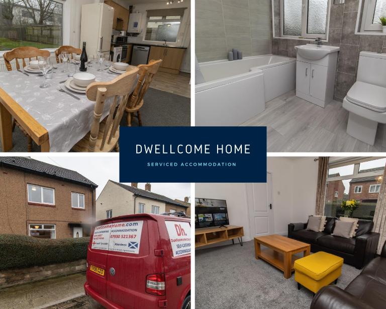 Free Parking, Ideal for long term contractor, etc stays, Fast WIFI, 3 miles 7 mins drive to Nissan, 15 mins to Sunderland Newcastle, Regular Housekeeping Options - Dwellcome Home Ltd 3 DOUBLE Bedroom House Boldon - see our site for assurance - B&B The Boldons