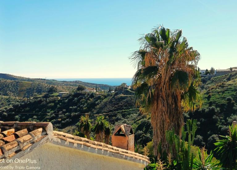 Charming Casa with Large Terrace and Sea View, 30 minutes from Malaga - Chambres d'hôtes Moclinejo