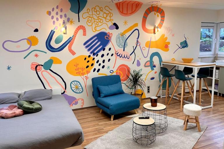 La fresque d'Héloïse - appartement 1 chambre 2 lits doubles - Ferienwohnung Péruwelz
