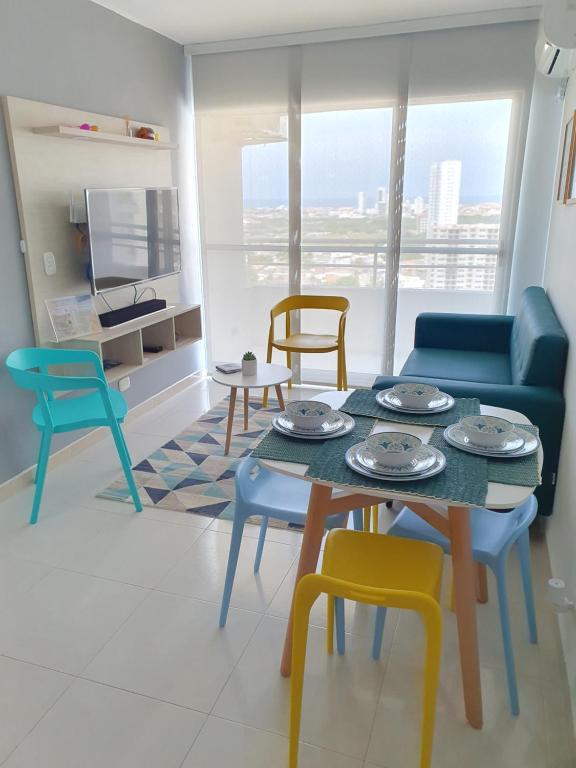 Acogedor Apto en piso 22 vista al mar - Chambres d'hôtes Carthagène