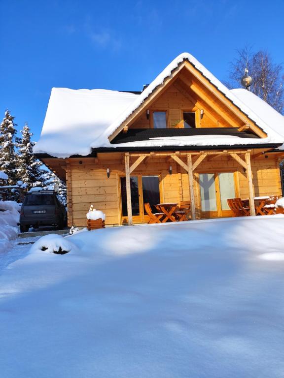 Borowikowe Zacisze drewniane domy z kominkami - B&B Falsztyn