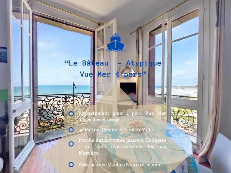 Le Bateau - Atypique Vue Mer 4P - Chambres d'hôtes Houlgate
