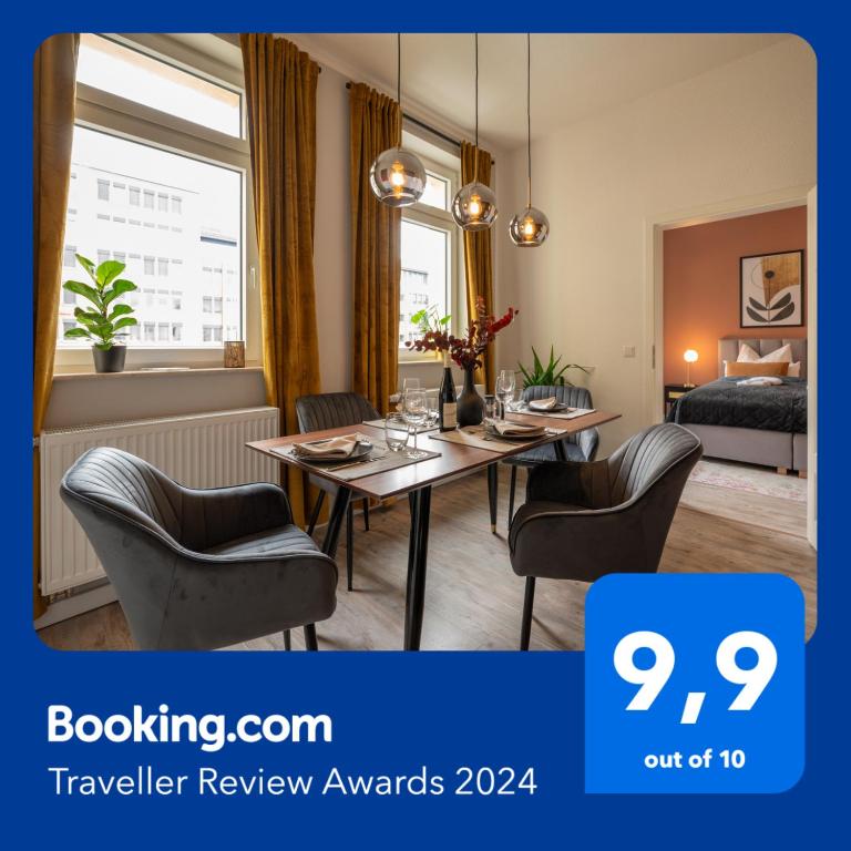 maremar - Design Apartment - Luxus Boxspringbett - Zentral - Küche - Arbeitsplatz - Highspeed WLAN - Ferienwohnung Gera
