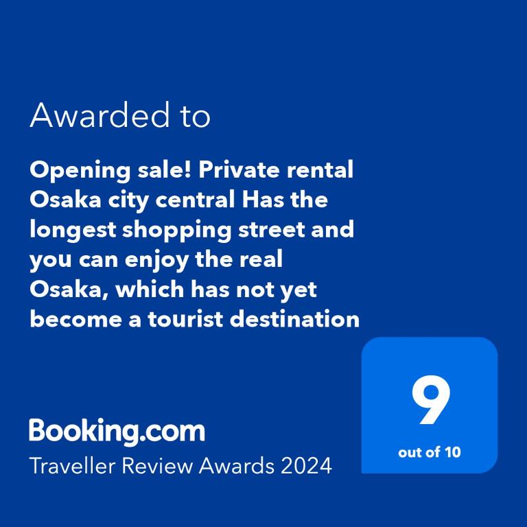 #803 Opening sale! Private rental Osaka city central Has the longest shopping street and you can enjoy the real Osaka, which has not yet become a tourist destination - Chambres d'hôtes Osaka