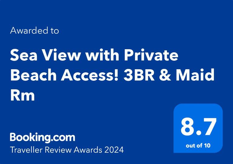 Sea View with Private Beach Access! 3BR & Maid Rm - B&B Dubai
