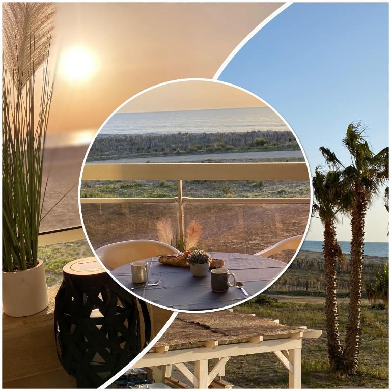 Appart vue mer accès plage à 30m - B&B Saint-Cyprien