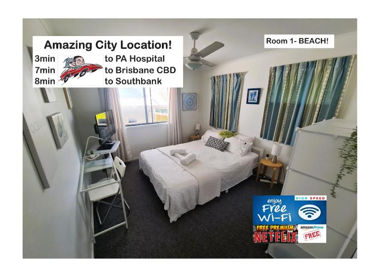 Amazing City Location-Private Room in a Share House-2 Rooms available!! - B&B Brisbane