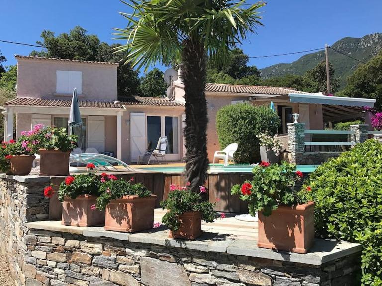 CORSE VILLA CARPE DIEM VUE MER 6 PERS PISCINE - B&B Santa-Maria-Poggio
