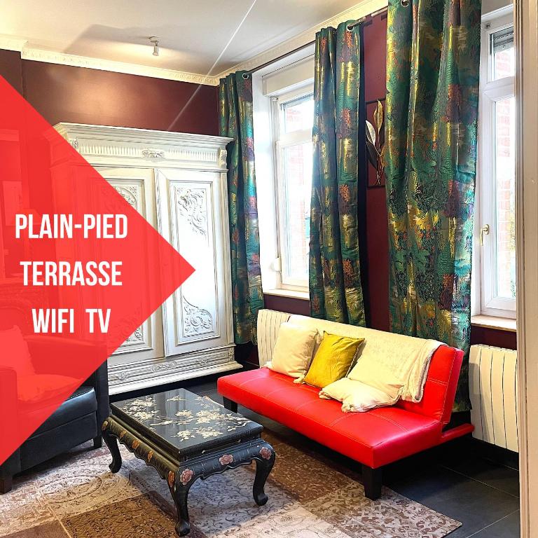 La Domus Lemaitre 1, plain-pied, Wifi , TV, parking, jardin - B&B Bavay