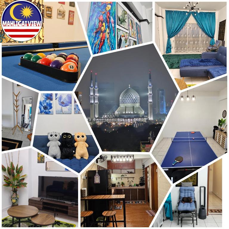 Homestay MAHLIGAI VIEW near Masjid Shah Alam, UITM Shah Alam, I-City, stadium shah alam, SACC, PKNS, IDCC, MSU, 17 min kuala lumpur & klang, max 10 people, free food, snooker, pingpong, indoor games, swimming pool, fast wifi - Ferienwohnung Shah Alam