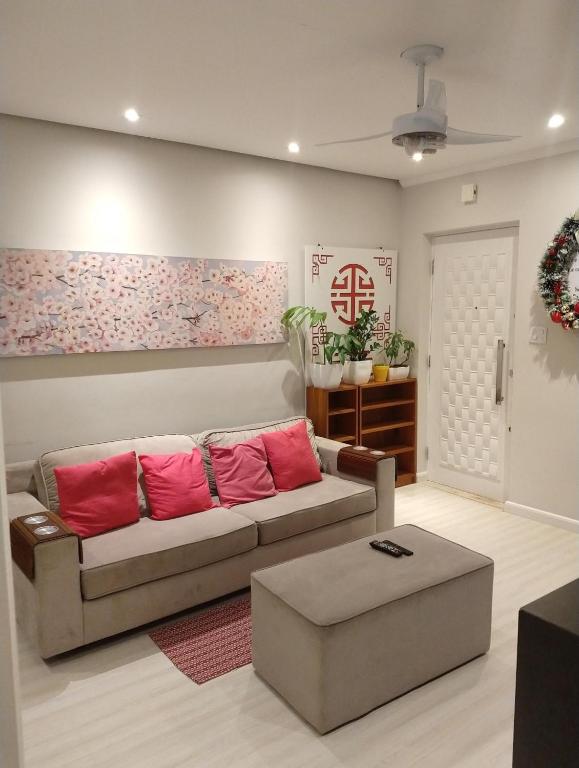 Apt Guarujá lado praia 2 Dorm FAN 2 WI-FI , Netflix, mobiliado, Ar, 1vaga, até 6 pessoas - Ferienwohnung Guarujá