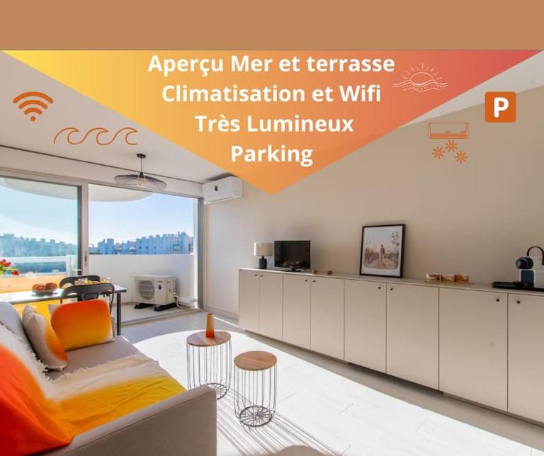 Cap sur le sud * Vue Mer * Clim * Parking * wifi * Couchant * - B&B La Grande-Motte