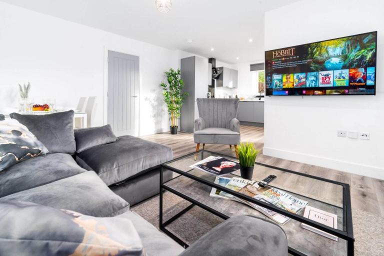 Stylish Apartment - 2 Bedrooms - Balcony - Parking - Netflix - Wifi - 7MC - Bed and Breakfast Birmingham