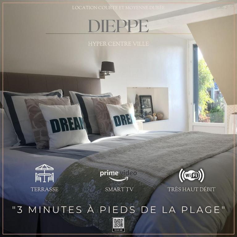 DUPLEX 52m2 hyper centre, petite TERRASSE exposée Sud - Bed and Breakfast Dieppe