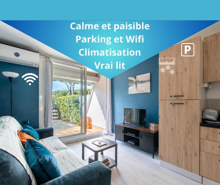 Le bleu horizon * Terrasse * clim * Parking * wifi * Calme * Cosy - Chambres d'hôtes La Grande-Motte
