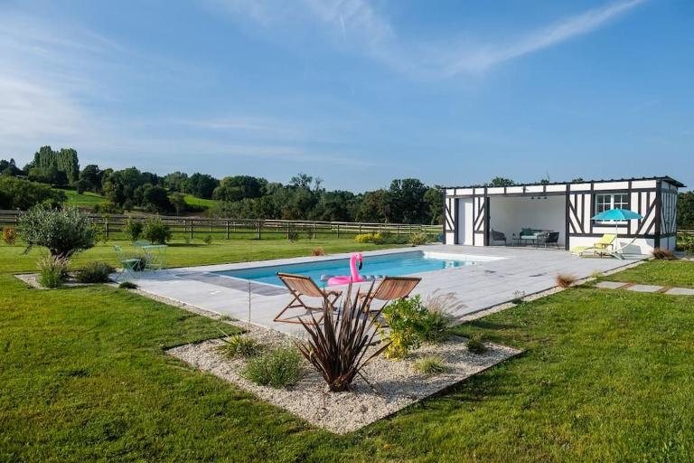 Maison de campagne avec piscine, jardin - B&B Bonneville-la-Louvet