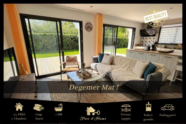 DEGEMER MAT ! 4* Cosy, Moderne, à 8 min des plages. - B&B Moëlan-sur-Mer