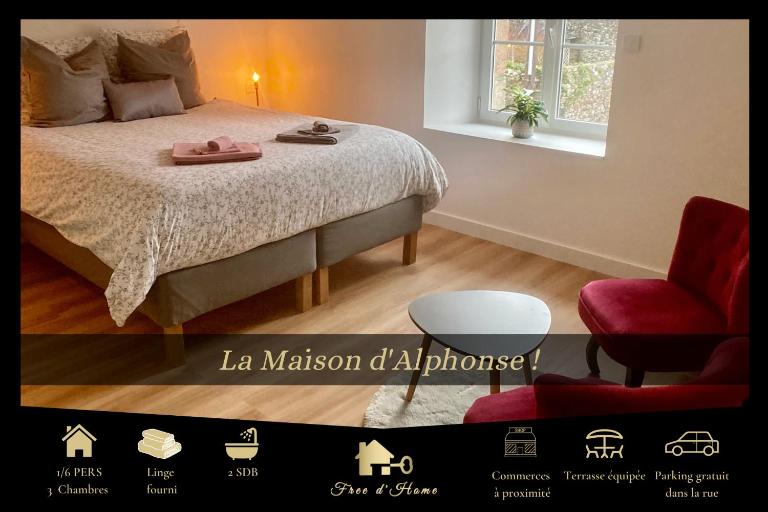 LA MAISON D'ALPHONSE, charmante, centre historique, 2-6 personnes, Terrasse & jardin, Accès rivière - B&B Quimperlé