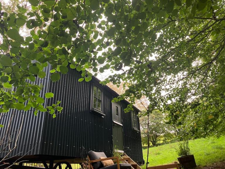 Cornwall Woodland Shepherd's Hut with Hot Tub - Deirdres Hut - B&B Bodmin