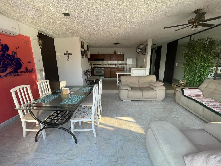 Costera, depa hasta 9 personas con vista al mar, alberca, terraza y aire acondicionado - Ferienwohnung Acapulco