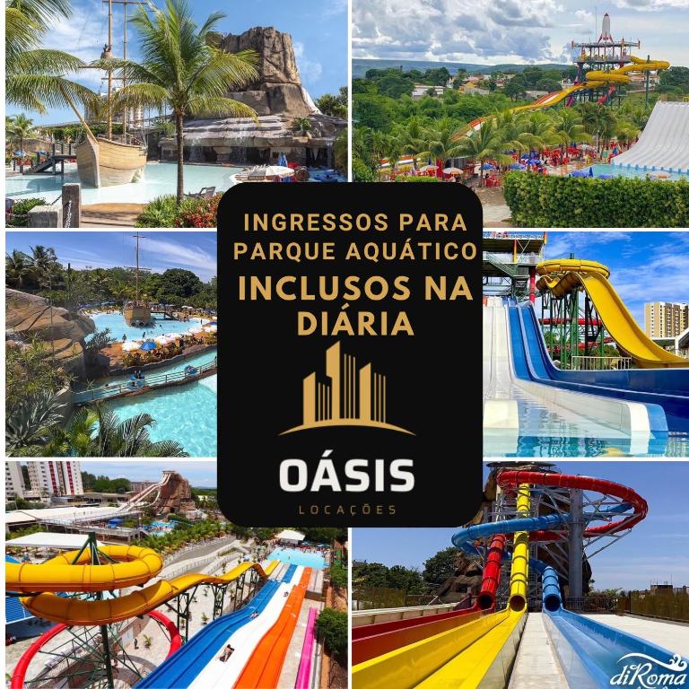 Spazzio Diroma Acqua Park Luxo - PARQUE AQUATICO INCLUSO - Chambres d'hôtes Caldas Novas