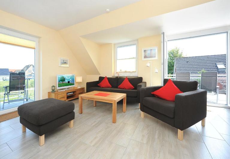 besondere Aussicht - Ferienwohnung Deichblick - Ferienwohnung Bensersiel