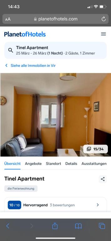 Tinel apartman - B&B Vir