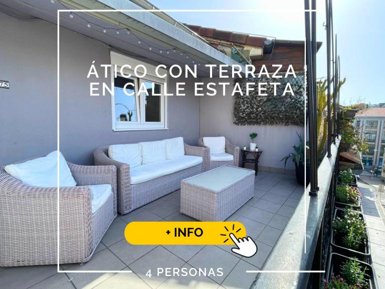 TOP APARTMENT ÁTICO con TERRAZA con vistas al ENCIERRO SAN FERMÍN - B&B Pamplona