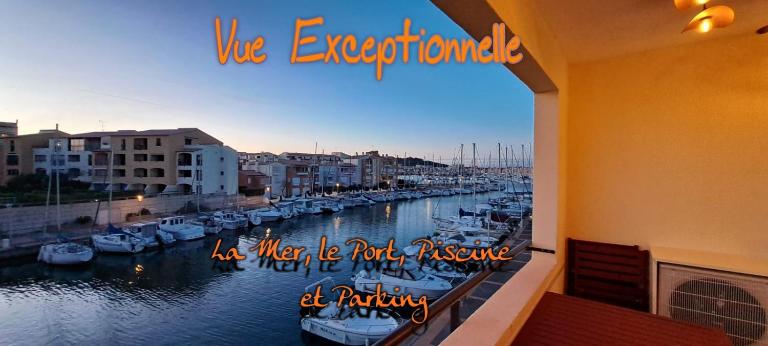 Une pépite au calme, vue mer, port, Piscine - B&B Le Cap d'Agde