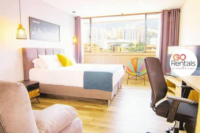 Bright Studio Topfloor A/C, Poblado Coworking1412 - B&B Medellín