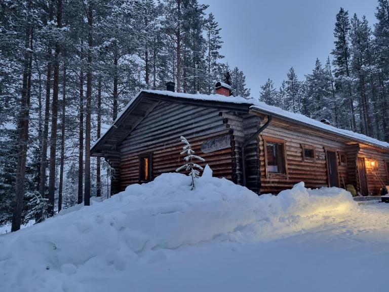 Log cabin Ylläs Valokki - sauna, fireplace, Ylläs view - Bed and Breakfast Ylläsjärvi